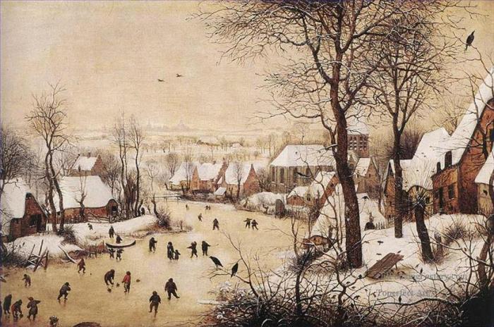 8-Winter-Landscape-With-Skaters-And-Bird-Trap-Flemish-Renaissance-peasant-Pieter-Bruegel-the-Elder